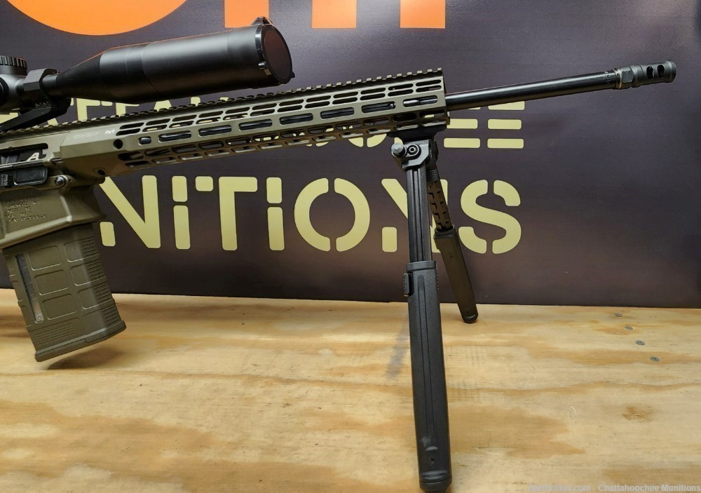 Aero Precision M5 AR10 Rifle 22-250 22" PRS Lite, Bipod, Adj Gas Block OD-img-1
