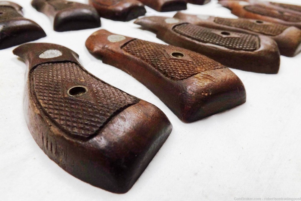 Smith & Wesson Factory Grips Service Magna K L Round Walnut 1962 21993 VG -img-2