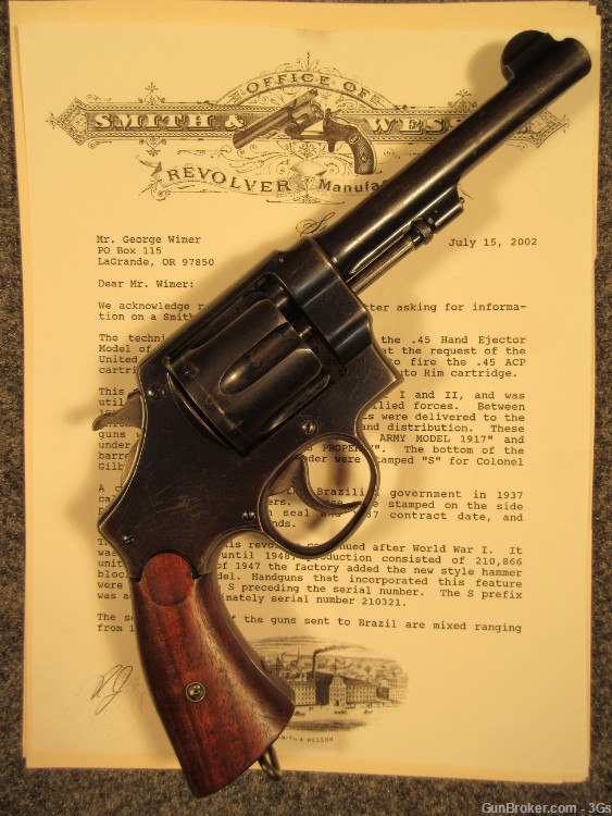 Smith & Wesson US Model 1917 45acp to 45COLT by S&W 1926 C&R               -img-1