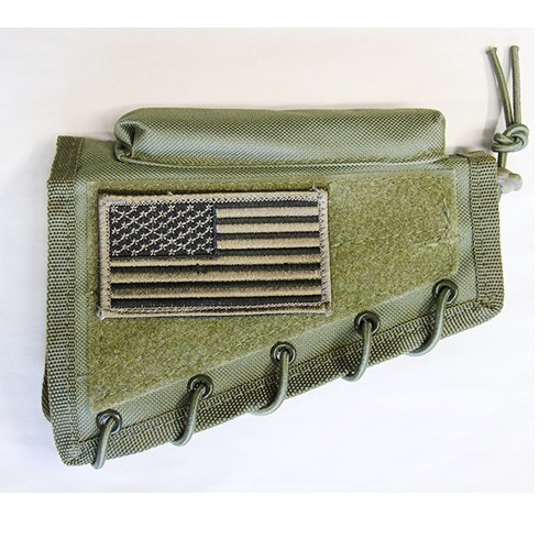 GREEN Cheek Rest Pad + USA FLAG Patch Mosin Nagant M38 M39 M44 1891 91/30-img-0