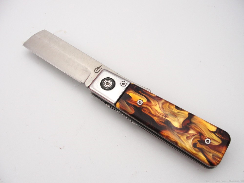 Gerber 4660519A Jukebox tortise shell 6 625" OA knife-img-0