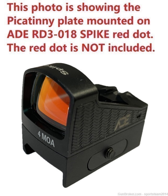 HM4 Picatinny Mount Plate for Leupold Delta Point Pro Swampfox Sentinel -img-1
