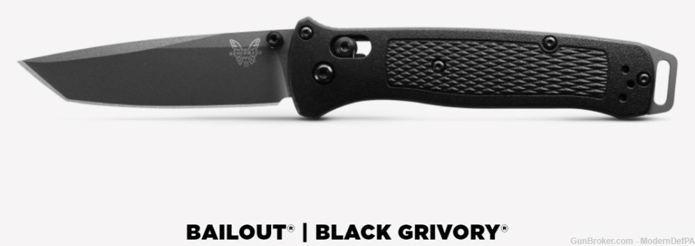Benchmade Bailout Black Grivory Tanto NEW in TELFORD PA-img-4