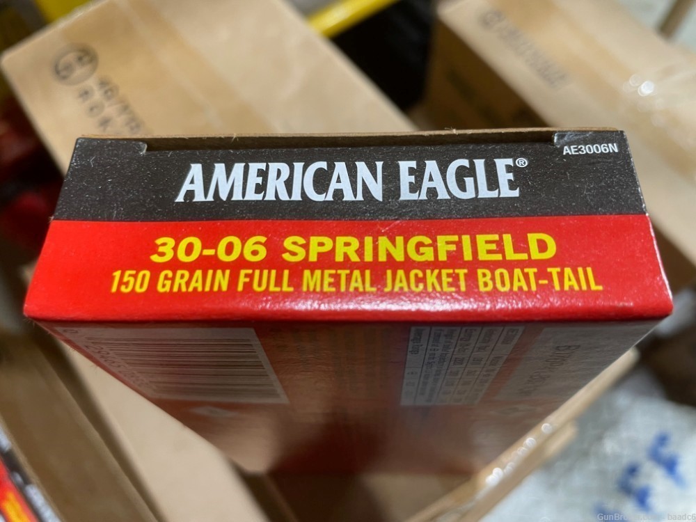 FEDERAL American Eagle 30-06 500 Round Case Brass 150 Grain FMJ Boat-Tail-img-3