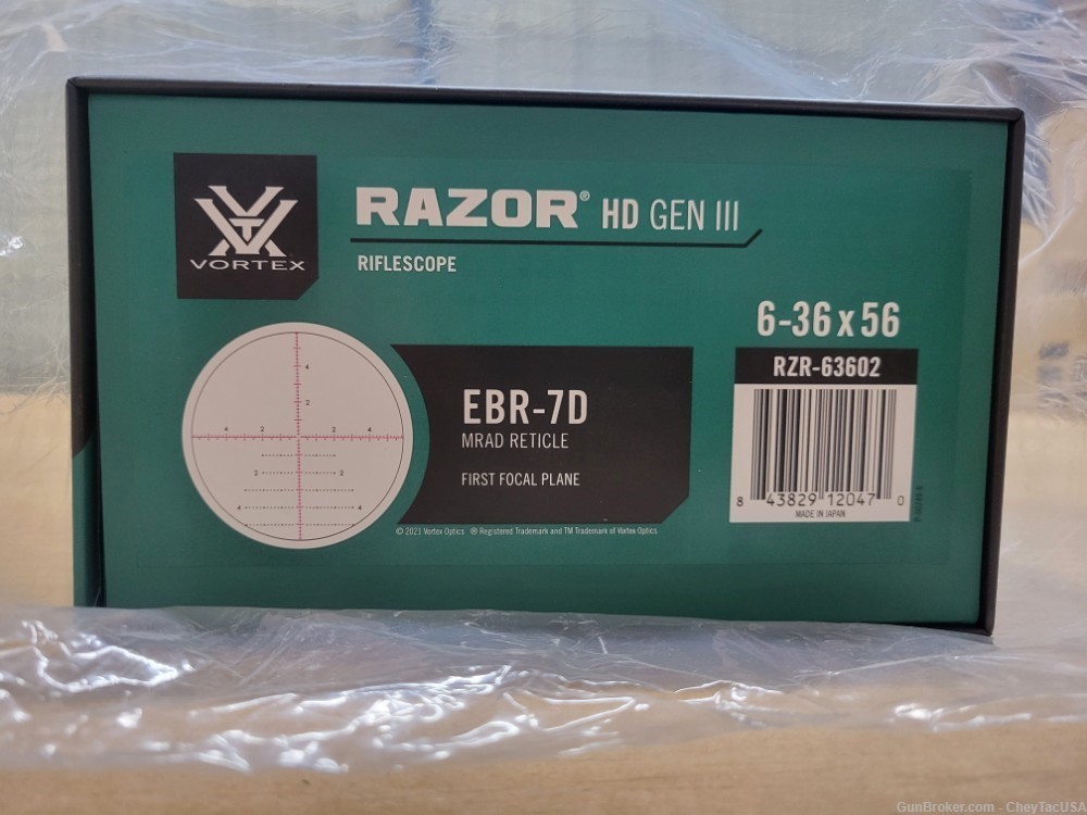 Vortex Razor Gen III 6-36x56 with FREE RINGS!-img-0