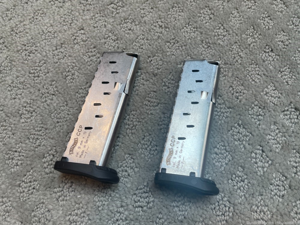 Two Lightly Used Walther CCP 9mm 8 Round Magazines-img-3