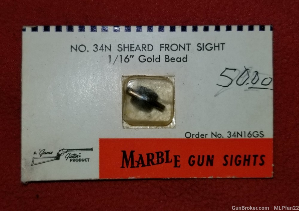 Marbles Sheard front sight no 34N new on pack -img-0