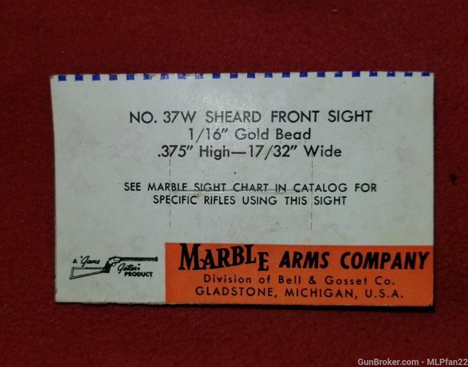 Marbles 37W Sheard front sight new in pack-img-1