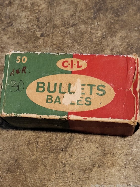 Scarce partial box of .311 cal bullets in trey-img-0