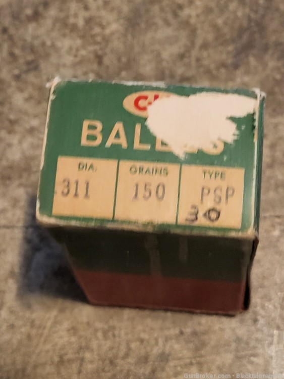 Scarce partial box of .311 cal bullets in trey-img-1