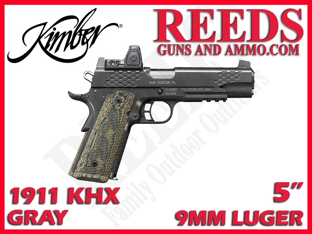 Kimber 1911 KHX Custom RL OI Trijicon RMR 9mm 5in 1-9Rd Mag 3000381-img-0