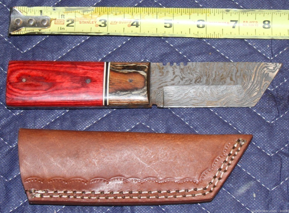 CUSTOM HANDMADE DAMASCUS HUNTING KNIFE 1104-img-0