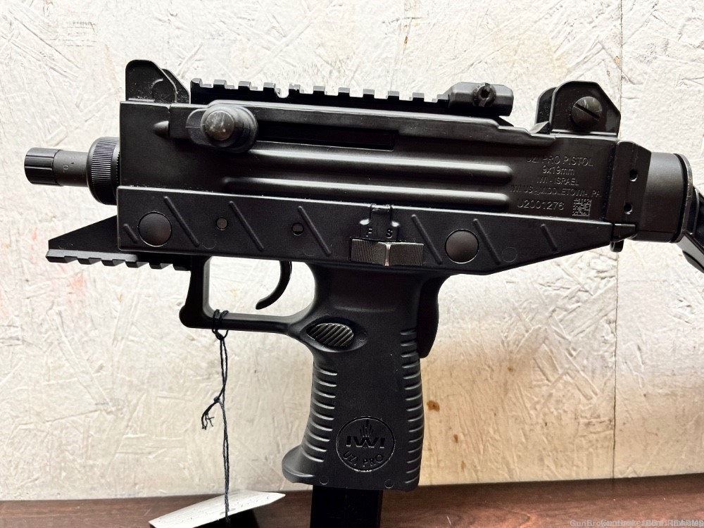 IWI Uzi Pro 9mm Pistol with SB Brace and threaded barrel-img-2