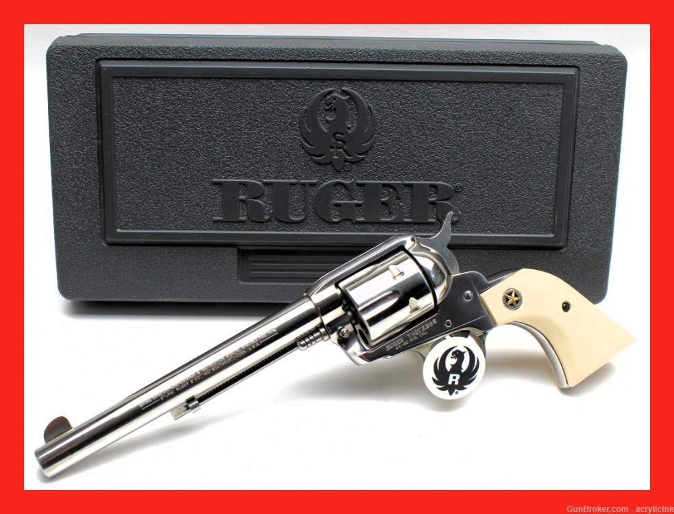 Ruger Vaquero 7 1/2" Stainless 44-40 1999 FREE SHIPPING WITH BUY IT NOW!-img-0