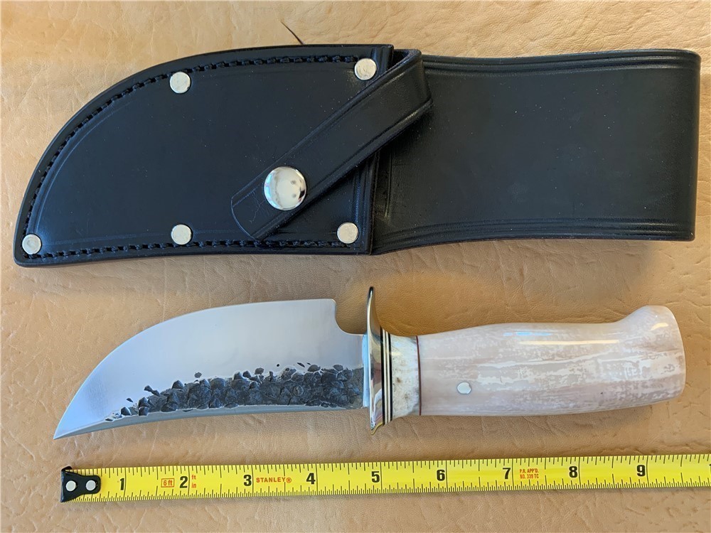 J. Behring Custom Hunting Knife, New With Sheath-img-0