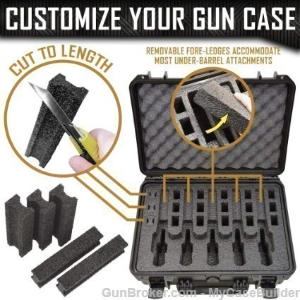 5 Pistol 18 Magazine DORO Heavy Duty Gun Case w/ Black Foam-img-5