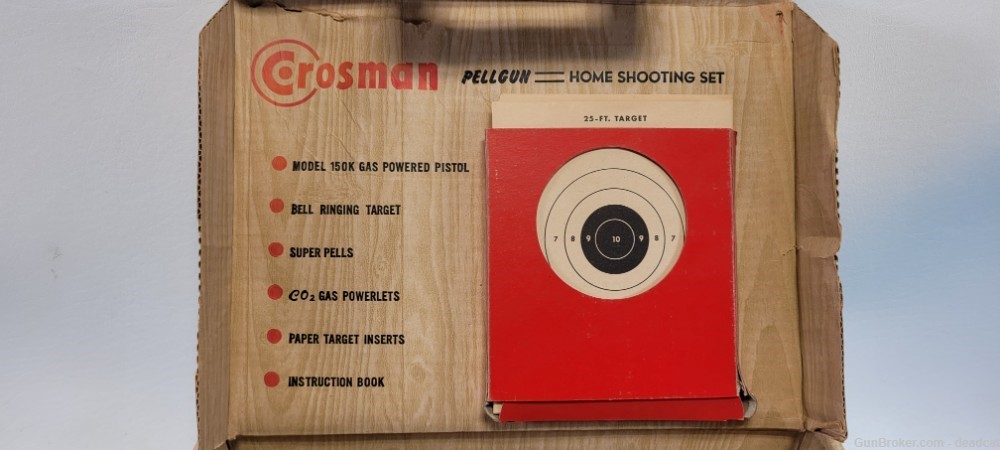 Crosman Model 150K .22 Co2 Air Pistol + Box Home Shooting Set & Provenance-img-1