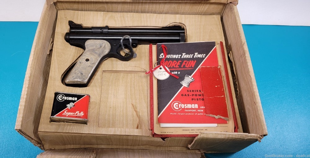Crosman Model 150K .22 Co2 Air Pistol + Box Home Shooting Set & Provenance-img-2