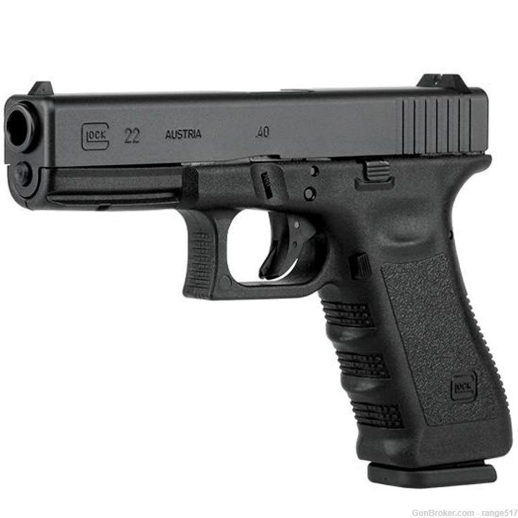 Glock 22 Gen 3 40 S&W 4.49in BBL 10+1 2200210 G22 G3 .40sw Rail Black 2 Mag-img-0