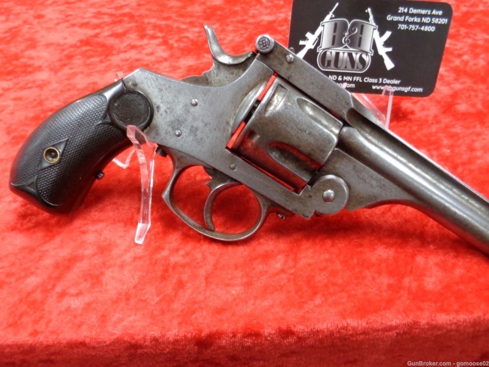 ELG Belgium Schofield Top Break Ejector Revolver 38 S&W Pocket ANTIQUE 1880-img-3