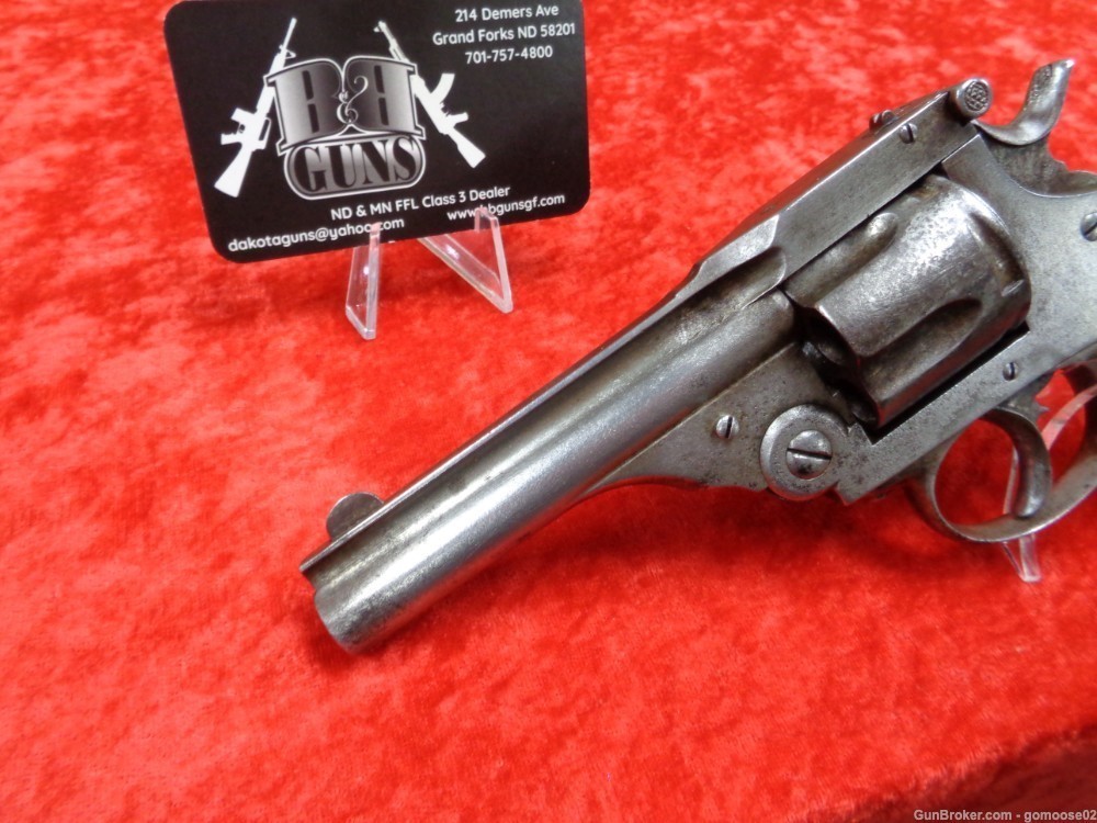ELG Belgium Schofield Top Break Ejector Revolver 38 S&W Pocket ANTIQUE 1880-img-7