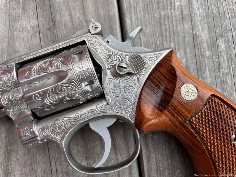 SMITH & WESSON 66 .357 MAG ENGRAVED MICHAEL DUBBER 1977-img-3