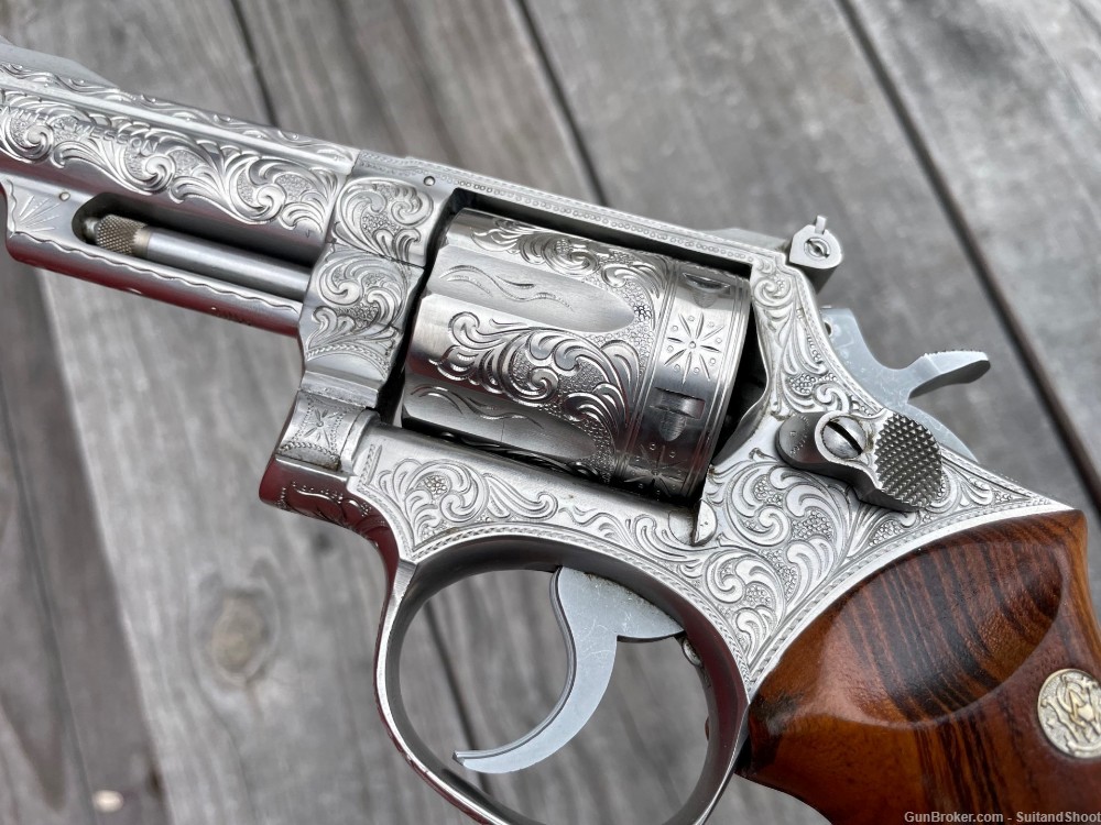 SMITH & WESSON 66 .357 MAG ENGRAVED MICHAEL DUBBER 1977-img-37