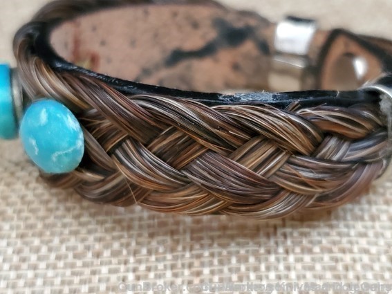 Cowboy Collectibles Horse Hair BLWW-TO Bracelet. Small 7". UNISEX. #3.-img-2