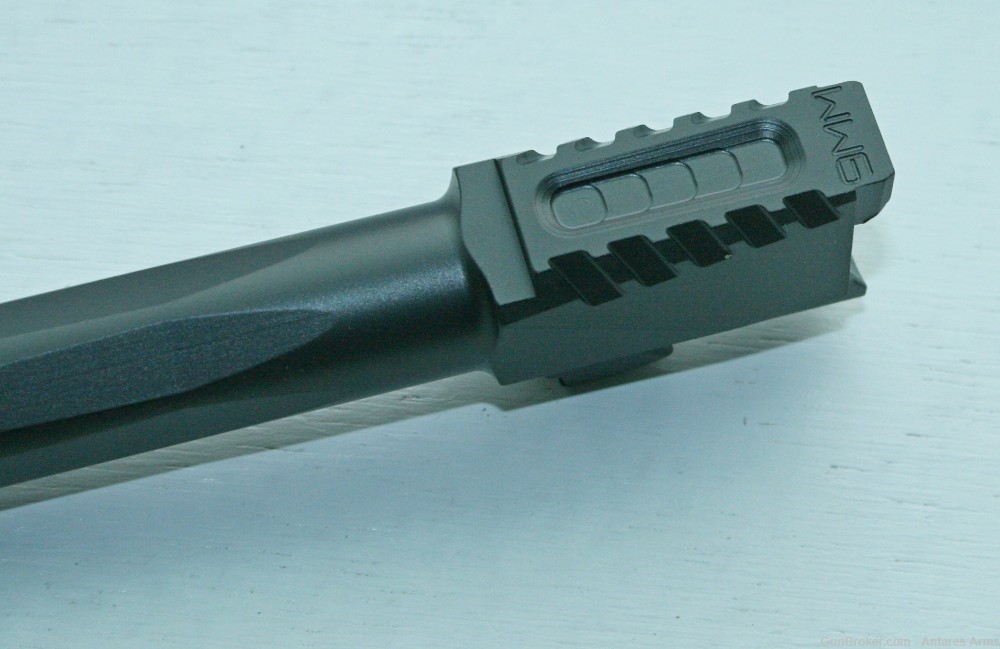 Serrated Threaded Glock 17 G17 barrel Black DLC 9x19 9mm GEN 1-4-img-3