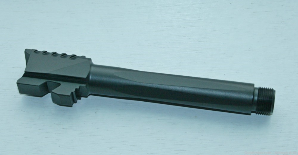 Serrated Threaded Glock 17 G17 barrel Black DLC 9x19 9mm GEN 1-4-img-0