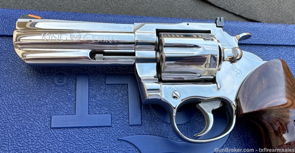 Early Colt King Cobra Custom Bright Stainless 4" .357 Magnum, 3rd-Yr, 1988-img-4