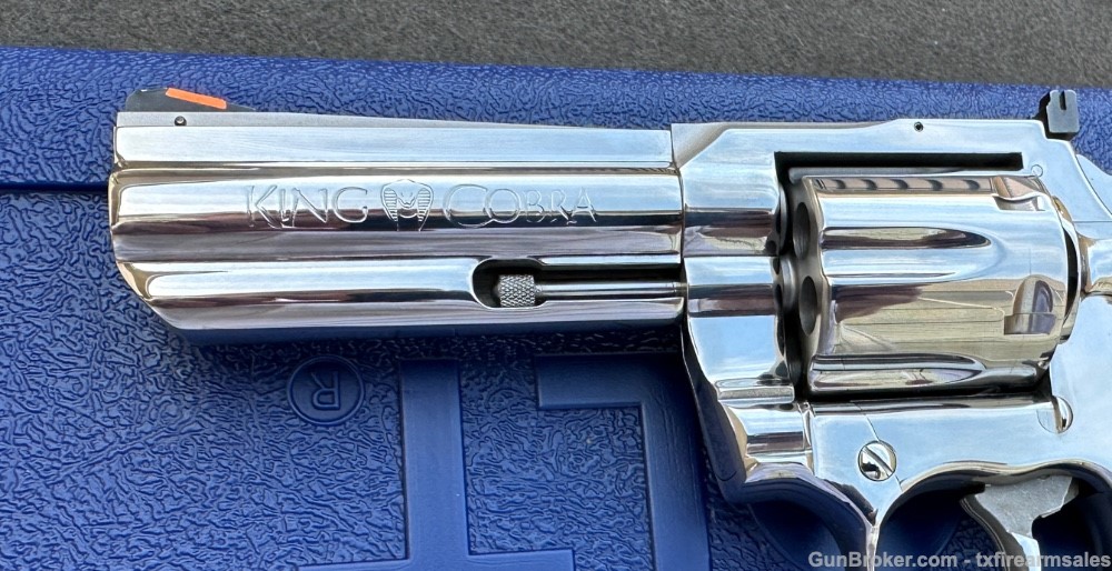 Early Colt King Cobra Custom Bright Stainless 4" .357 Magnum, 3rd-Yr, 1988-img-7