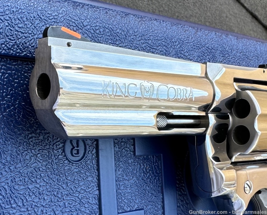 Early Colt King Cobra Custom Bright Stainless 4" .357 Magnum, 3rd-Yr, 1988-img-11