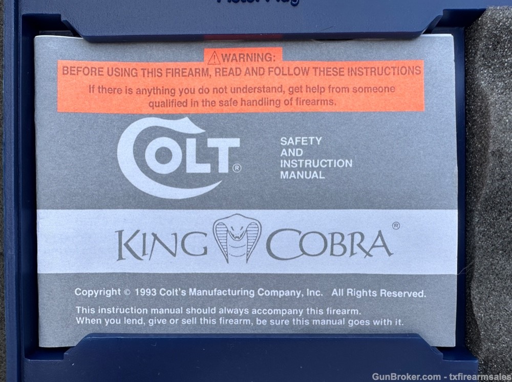 Early Colt King Cobra Custom Bright Stainless 4" .357 Magnum, 3rd-Yr, 1988-img-45