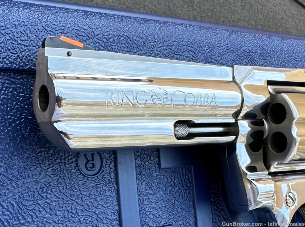 Early Colt King Cobra Custom Bright Stainless 4" .357 Magnum, 3rd-Yr, 1988-img-10