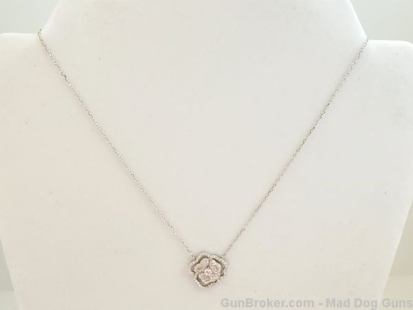 Yagi Designs Necklace. Simulated Diamonds. White Gold. Y11. *REDUCED*-img-2
