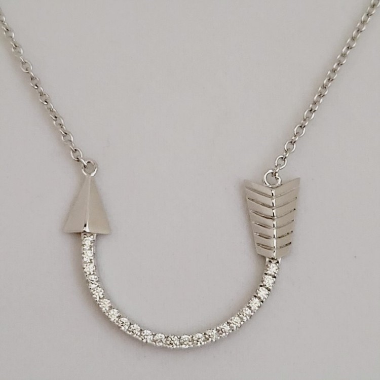 Yagi Designs Necklace. Simulated Diamonds. White Gold. Y9. *REDUCED*-img-0