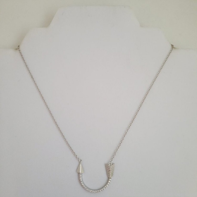 Yagi Designs Necklace. Simulated Diamonds. White Gold. Y9. *REDUCED*-img-2