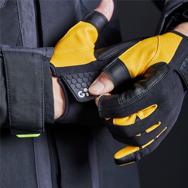 GILL Pro Gloves - Long Finger, Color: Black, Size: M (7453BM)-img-4