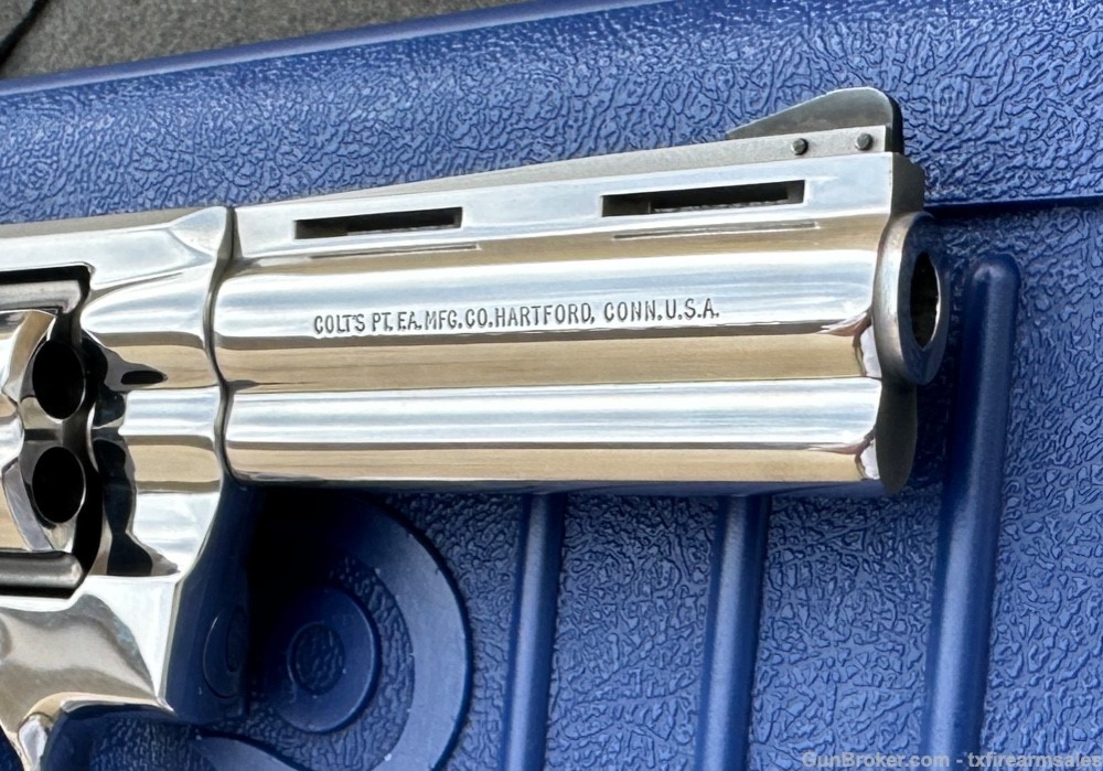 Colt Python Custom Bright Polished Stainless 4" .357 Magnum, 1983-img-22