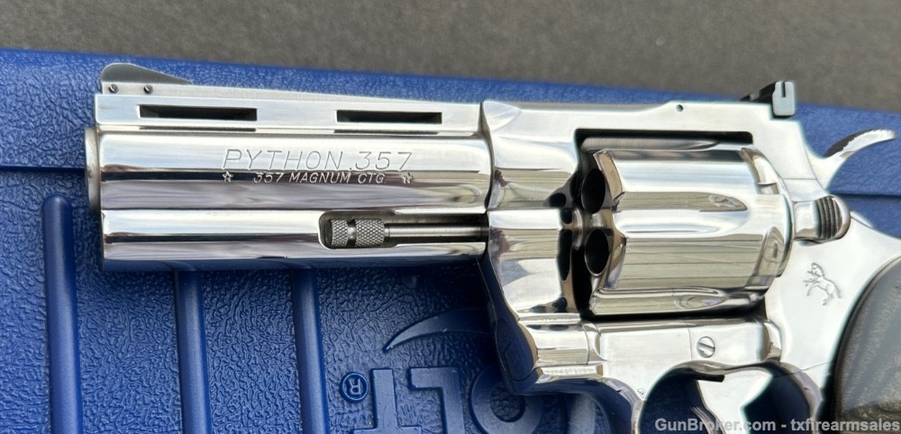 Colt Python Custom Bright Polished Stainless 4" .357 Magnum, 1983-img-7