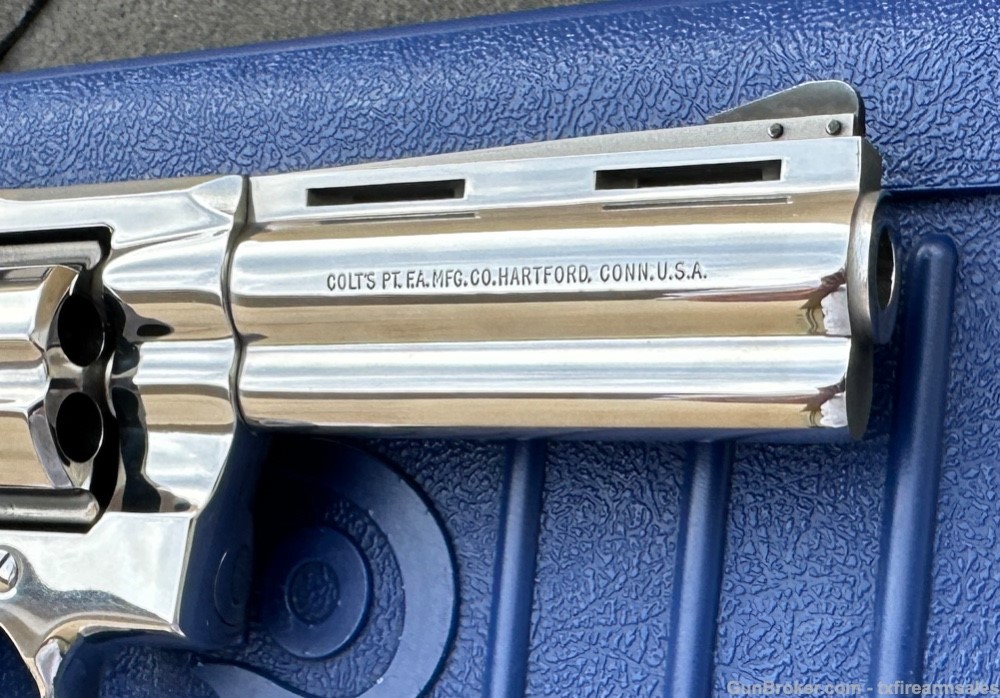Colt Python Custom Bright Polished Stainless 4" .357 Magnum, 1983-img-21