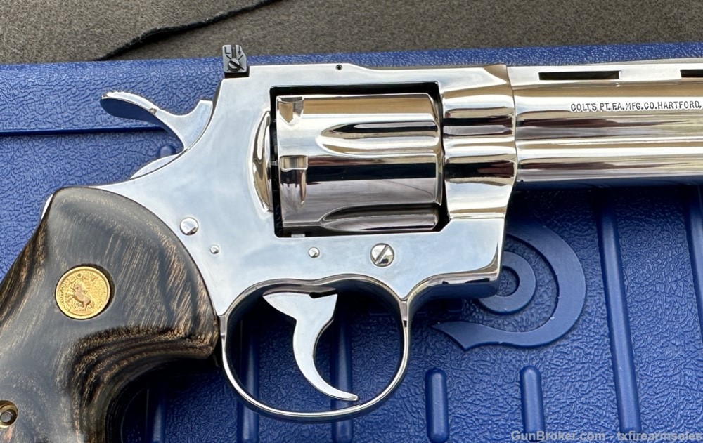 Colt Python Custom Bright Polished Stainless 4" .357 Magnum, 1983-img-16