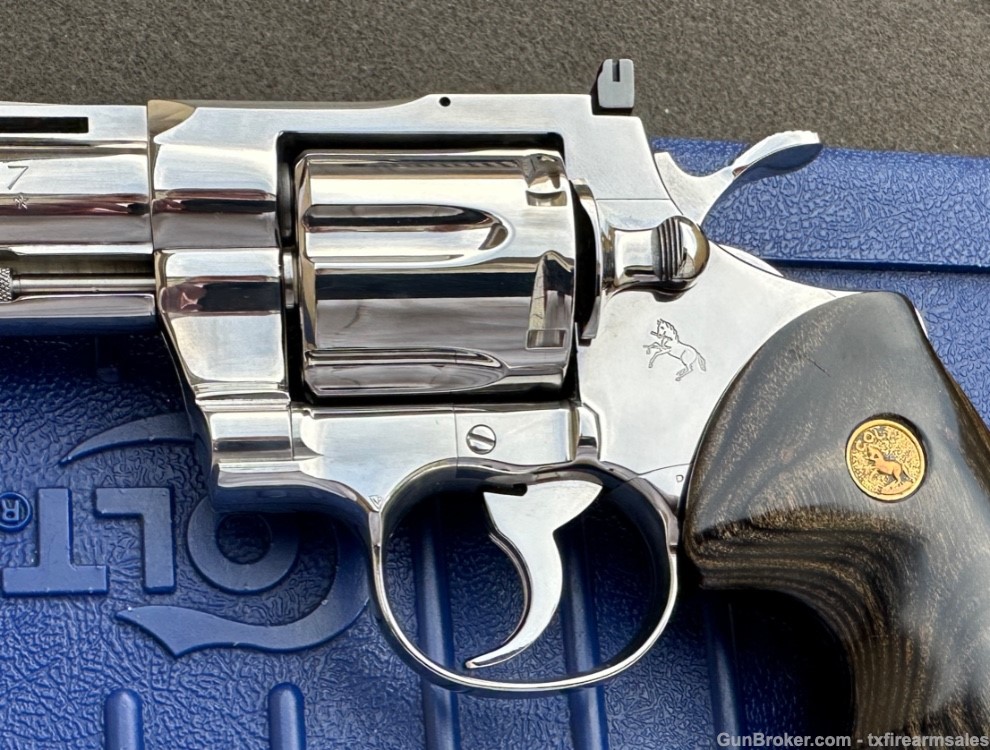 Colt Python Custom Bright Polished Stainless 4" .357 Magnum, 1983-img-3