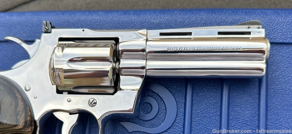 Colt Python Custom Bright Polished Stainless 4" .357 Magnum, 1983-img-18