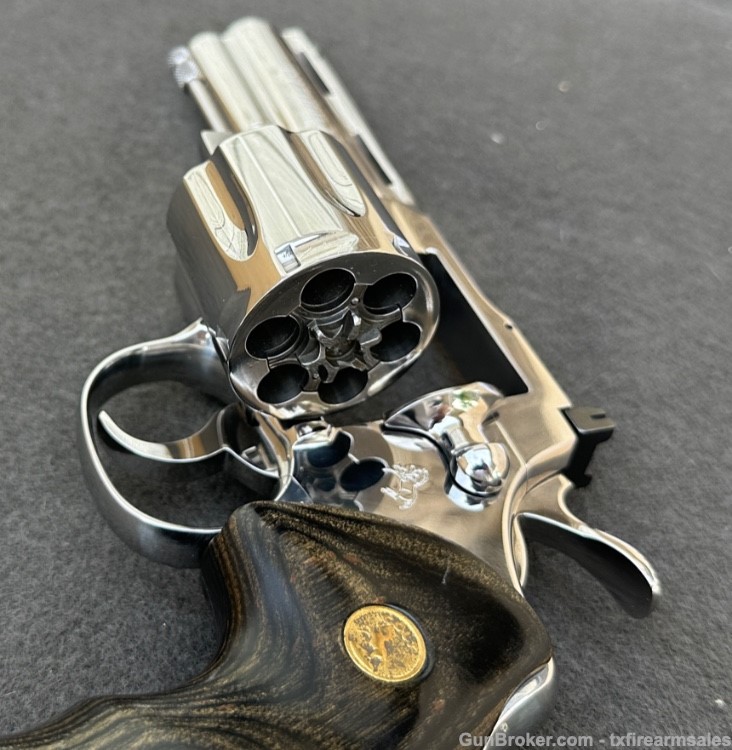 Colt Python Custom Bright Polished Stainless 4" .357 Magnum, 1983-img-43