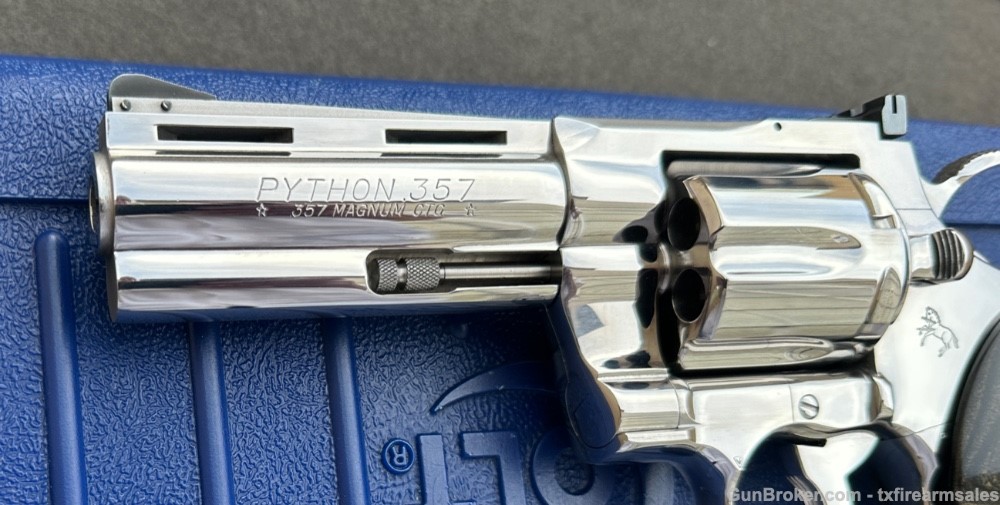 Colt Python Custom Bright Polished Stainless 4" .357 Magnum, 1983-img-8