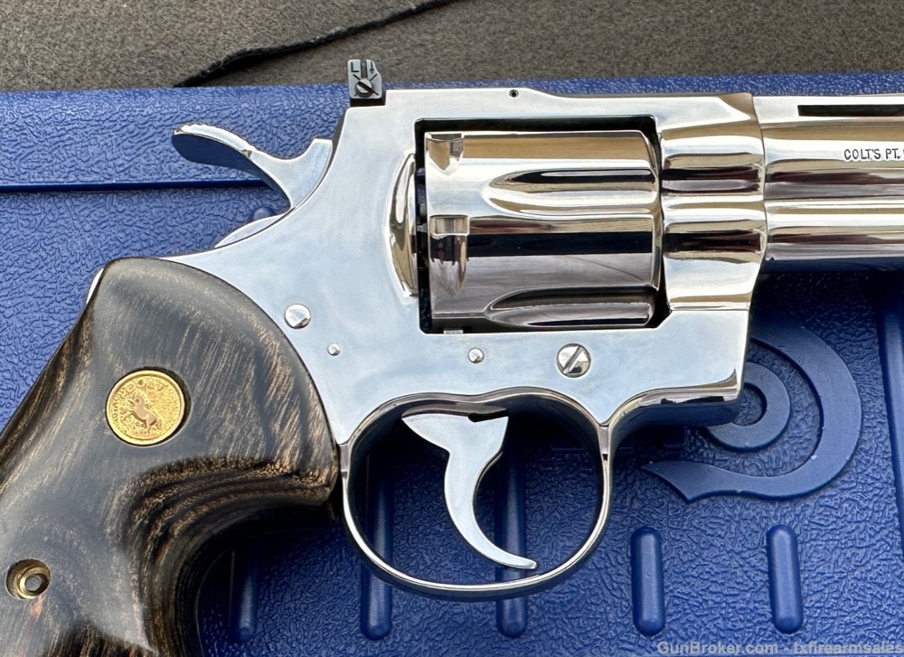 Colt Python Custom Bright Polished Stainless 4" .357 Magnum, 1983-img-15