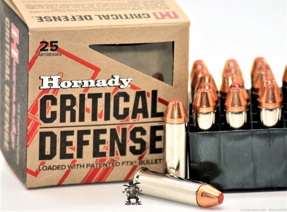 38 spl +P HORNADY Critical Defense 38 Special +P 110 Grain FTX Nickel Brass-img-0