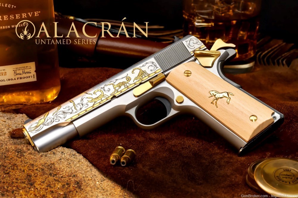 Pair of Colt 1911 Govt Alacran Scorpion .38 Super Pistols consecutive #'s !-img-9
